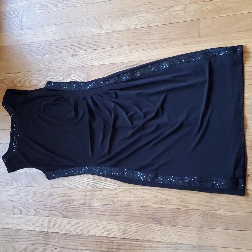 LBD Chaps sequin cocktail dress M